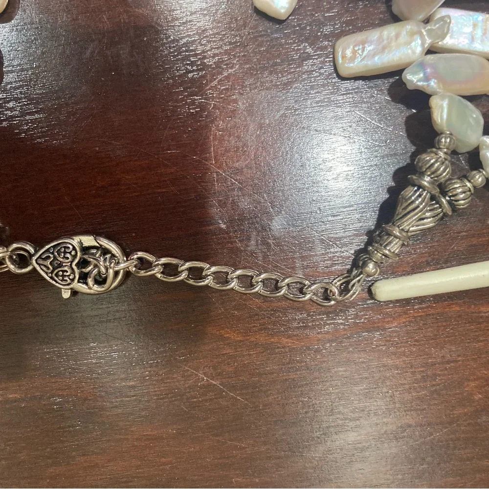 Stunning Genuine White Pearl Double Strand Necklace - Picture 8 of 9